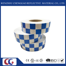 Fita refletora de design azul / branco de grade (C3500-G)